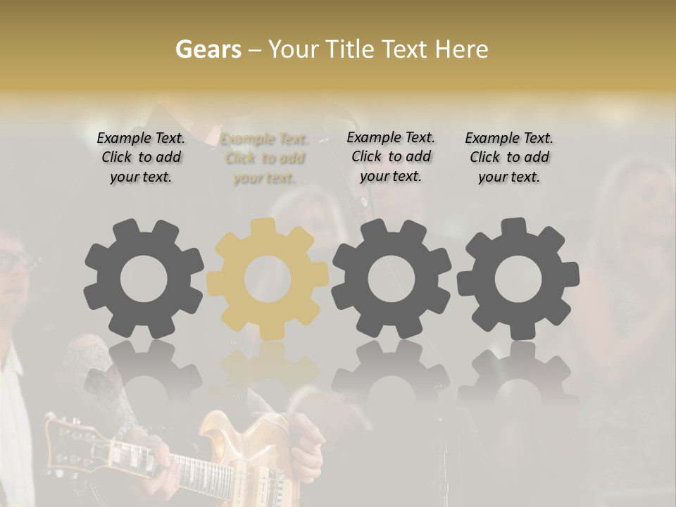 A Man Singing Into A Microphone While Holding A Guitar PowerPoint Template