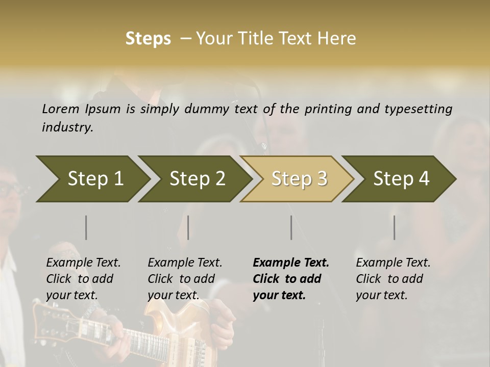 A Man Singing Into A Microphone While Holding A Guitar PowerPoint Template