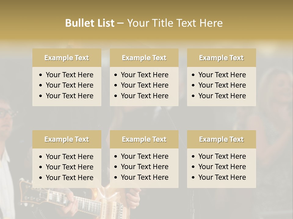 A Man Singing Into A Microphone While Holding A Guitar PowerPoint Template