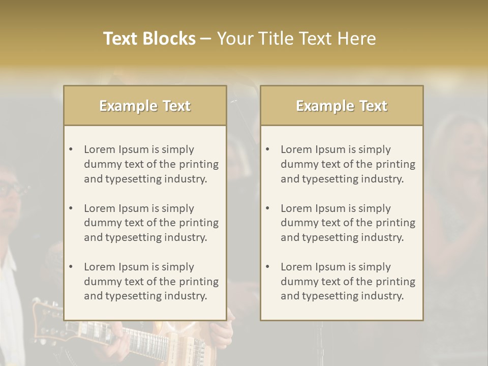 A Man Singing Into A Microphone While Holding A Guitar PowerPoint Template
