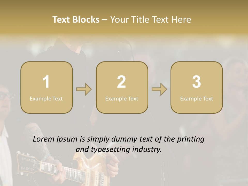 A Man Singing Into A Microphone While Holding A Guitar PowerPoint Template