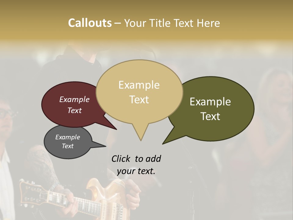A Man Singing Into A Microphone While Holding A Guitar PowerPoint Template