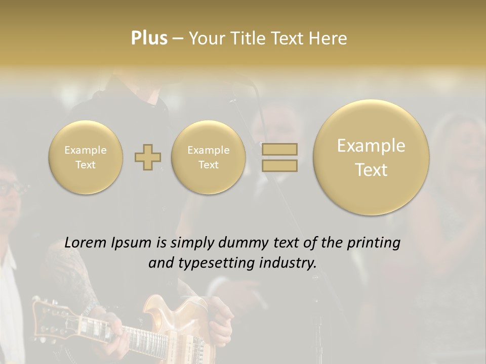 A Man Singing Into A Microphone While Holding A Guitar PowerPoint Template