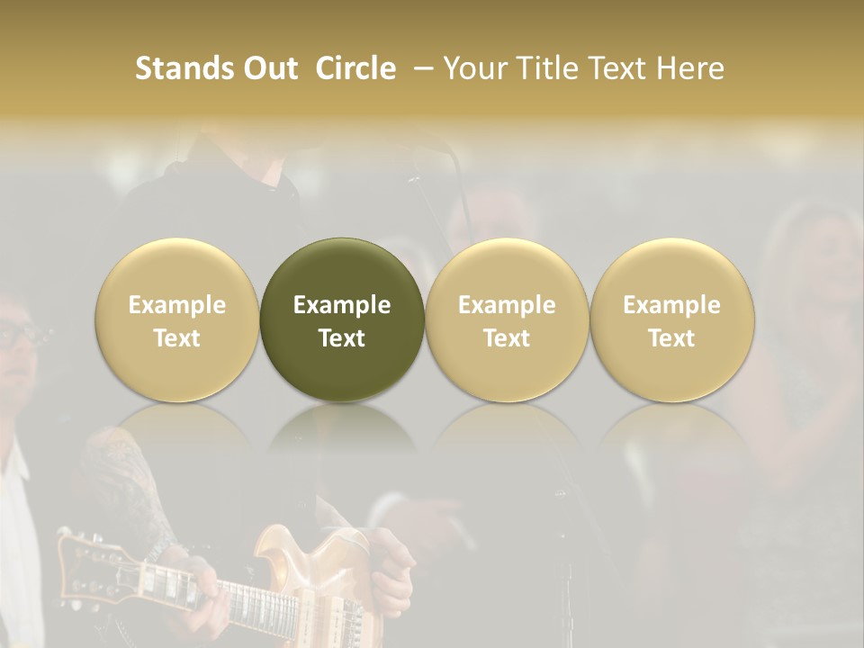 A Man Singing Into A Microphone While Holding A Guitar PowerPoint Template