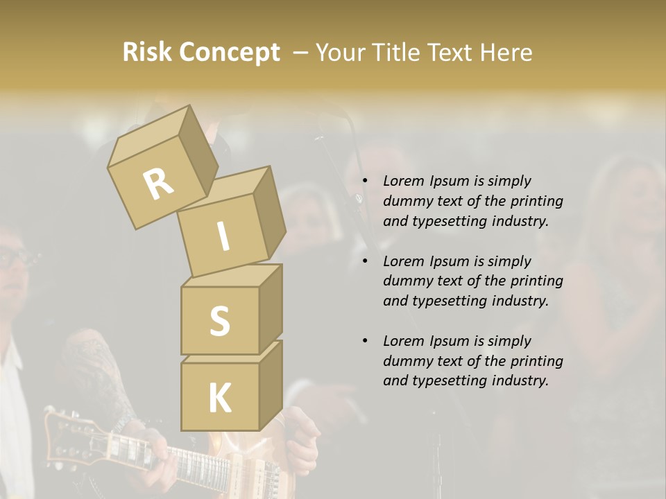 A Man Singing Into A Microphone While Holding A Guitar PowerPoint Template