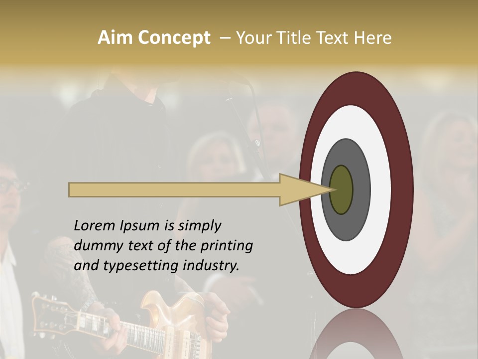 A Man Singing Into A Microphone While Holding A Guitar PowerPoint Template