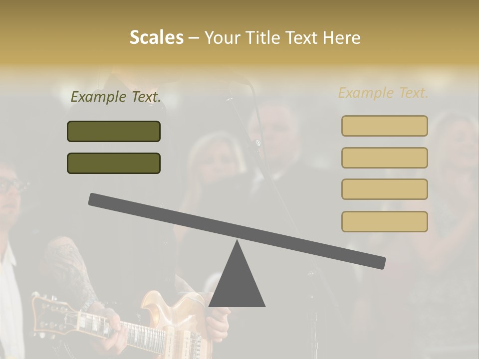 A Man Singing Into A Microphone While Holding A Guitar PowerPoint Template