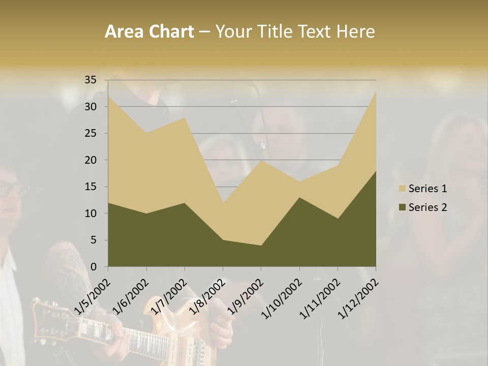 A Man Singing Into A Microphone While Holding A Guitar PowerPoint Template