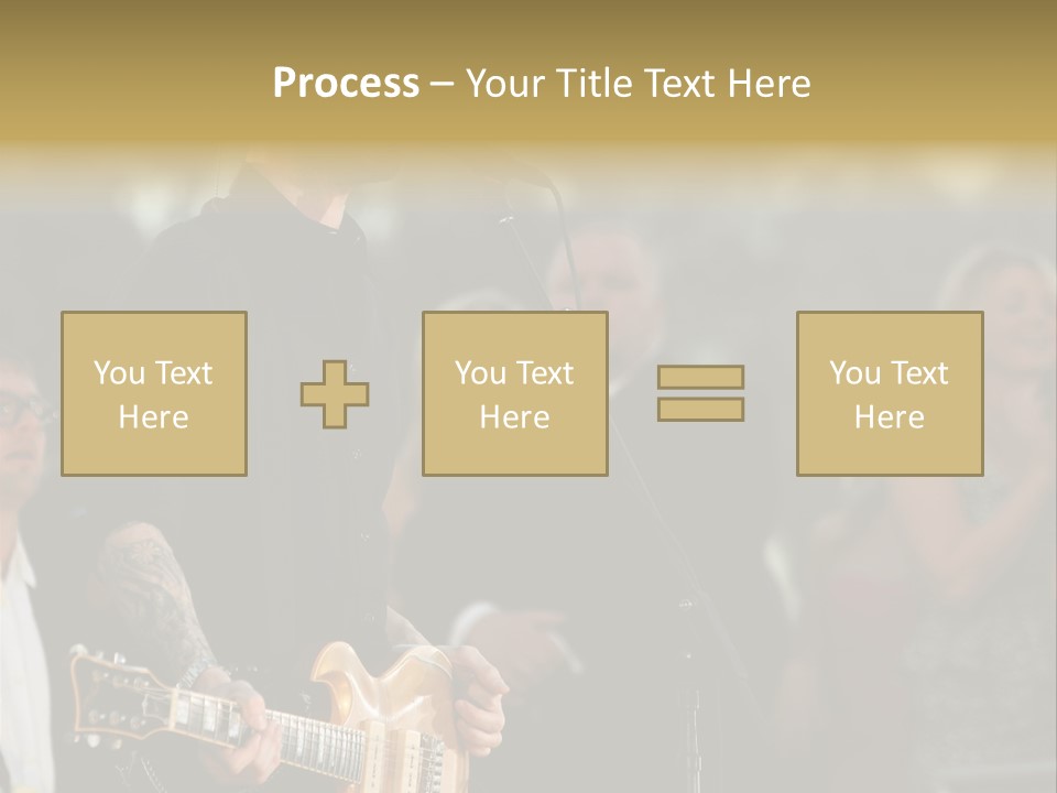 A Man Singing Into A Microphone While Holding A Guitar PowerPoint Template