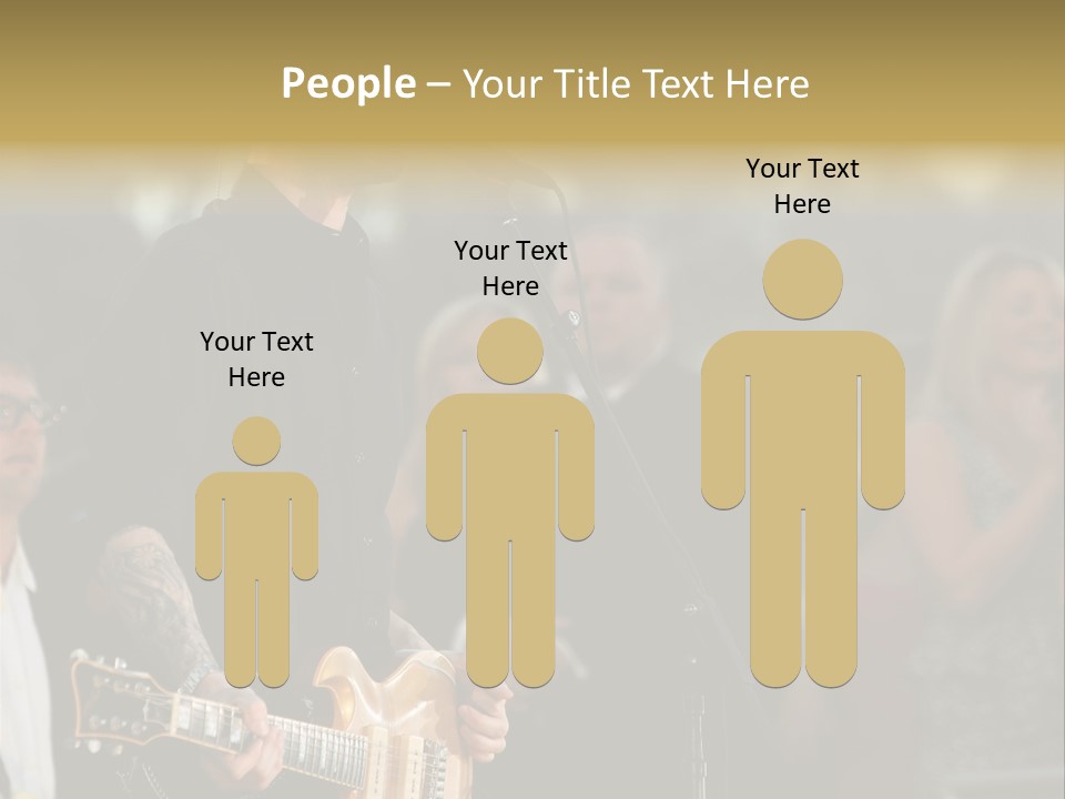 A Man Singing Into A Microphone While Holding A Guitar PowerPoint Template