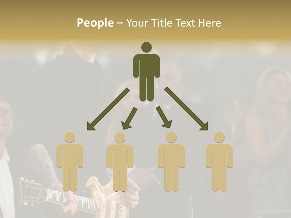 A Man Singing Into A Microphone While Holding A Guitar PowerPoint Template