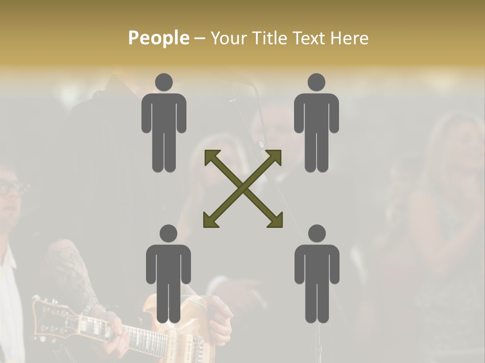 A Man Singing Into A Microphone While Holding A Guitar PowerPoint Template