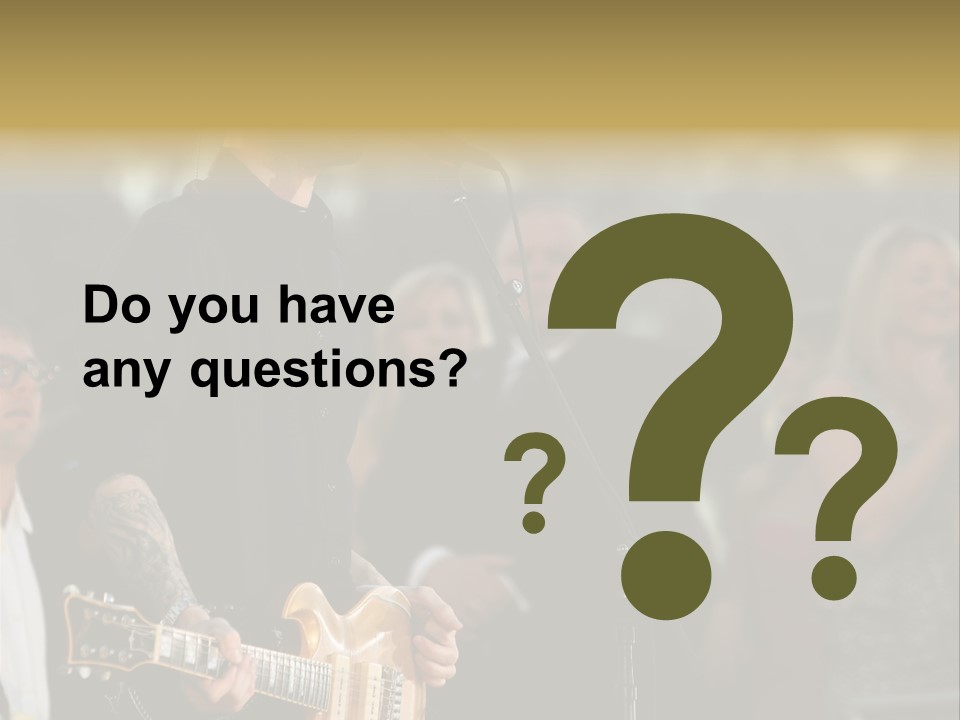 A Man Singing Into A Microphone While Holding A Guitar PowerPoint Template