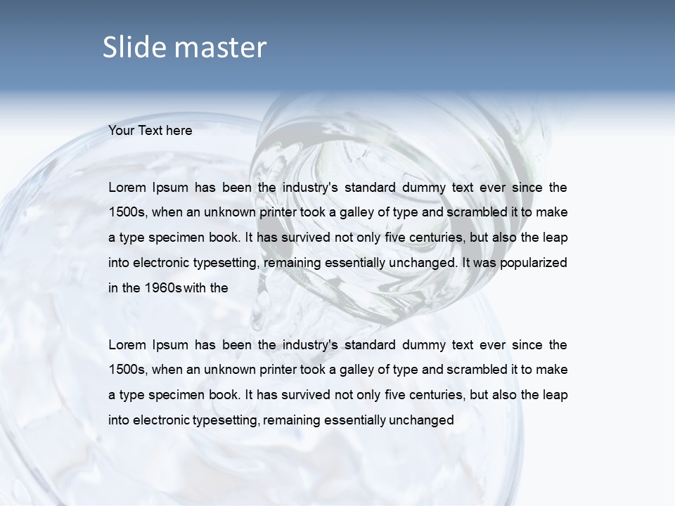 Cool Beverage Purity PowerPoint Template