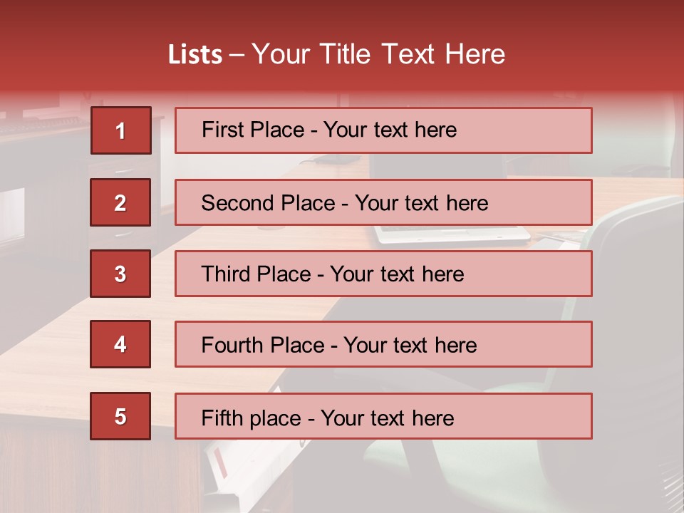 Objects Table White PowerPoint Template