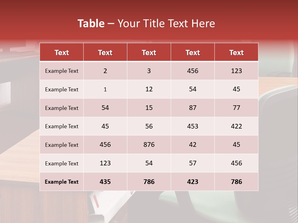 Objects Table White PowerPoint Template