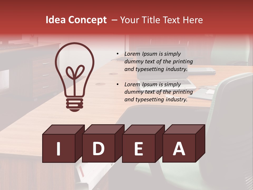 Objects Table White PowerPoint Template