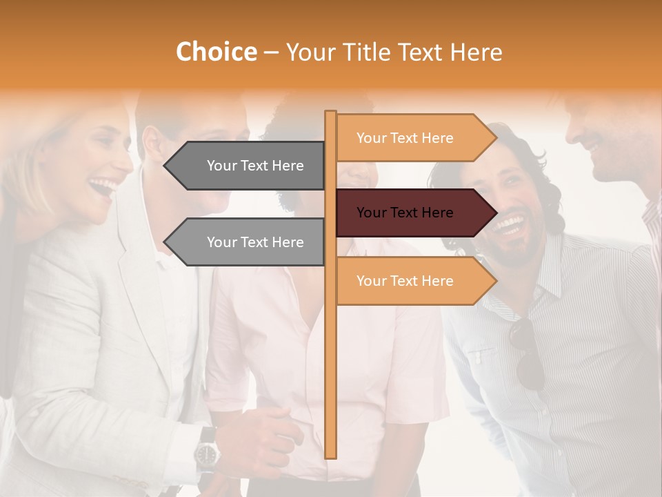 Business Enter Turn PowerPoint Template