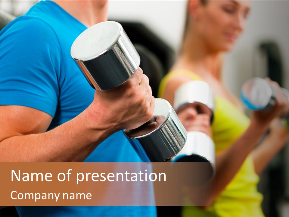 Sport Weights Sportive PowerPoint Template