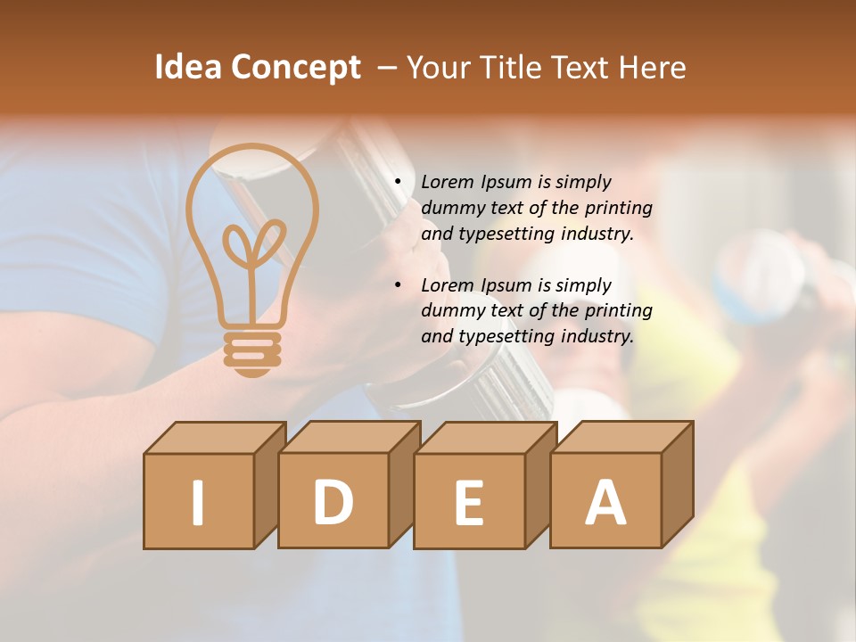 Sport Weights Sportive PowerPoint Template