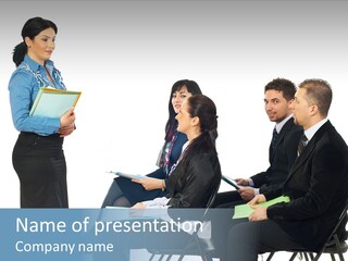 Seminar Staff Persons PowerPoint Template