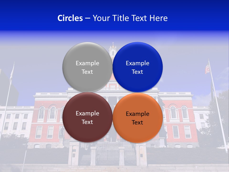 Line Cloud Brick PowerPoint Template