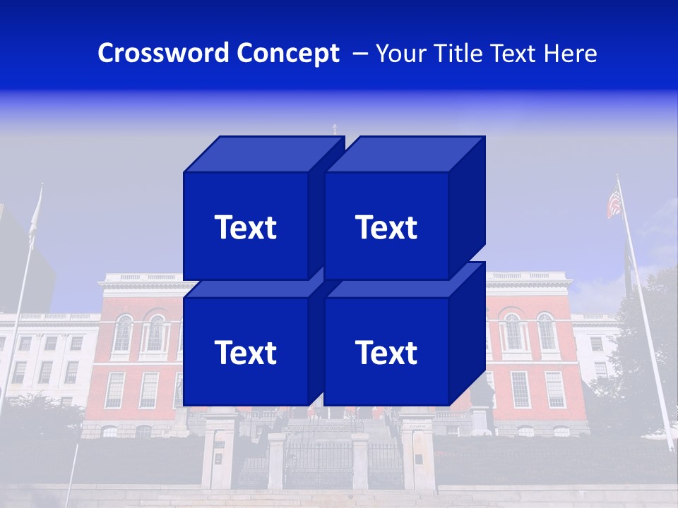 Line Cloud Brick PowerPoint Template