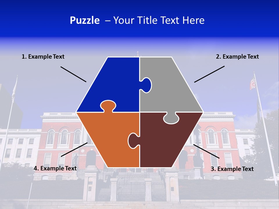 Line Cloud Brick PowerPoint Template