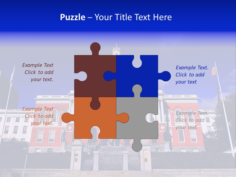 Line Cloud Brick PowerPoint Template