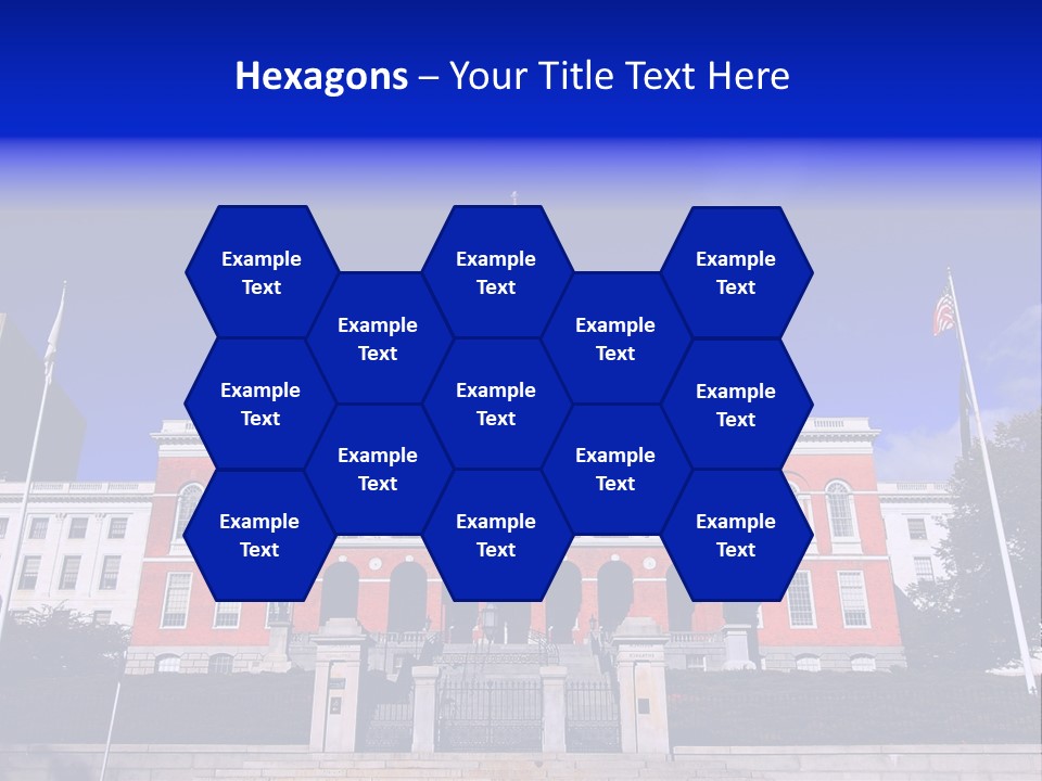 Line Cloud Brick PowerPoint Template