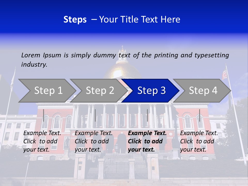 Line Cloud Brick PowerPoint Template