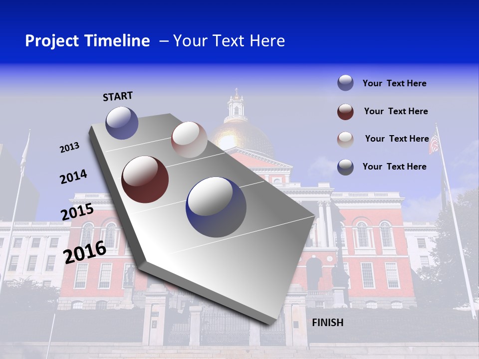 Line Cloud Brick PowerPoint Template