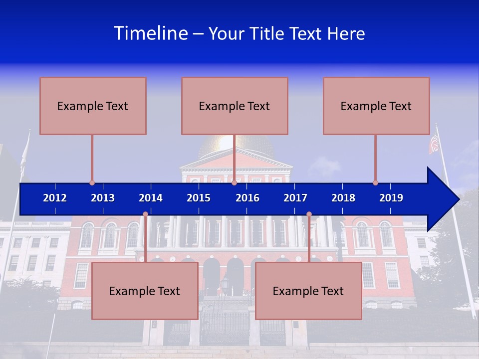 Line Cloud Brick PowerPoint Template