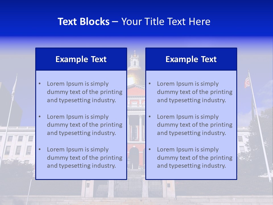 Line Cloud Brick PowerPoint Template