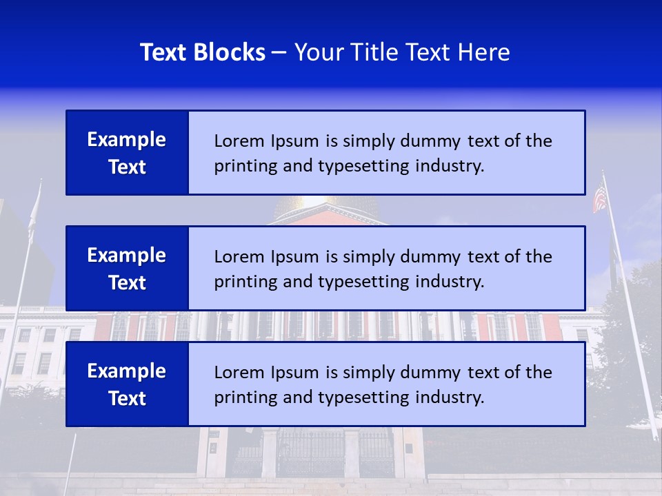 Line Cloud Brick PowerPoint Template