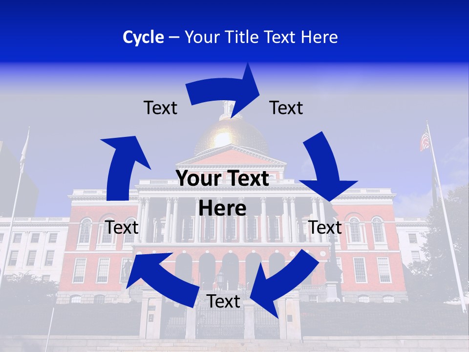 Line Cloud Brick PowerPoint Template