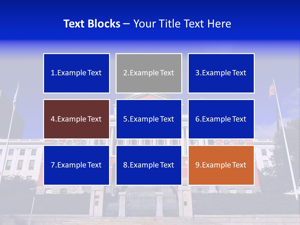 Line Cloud Brick PowerPoint Template