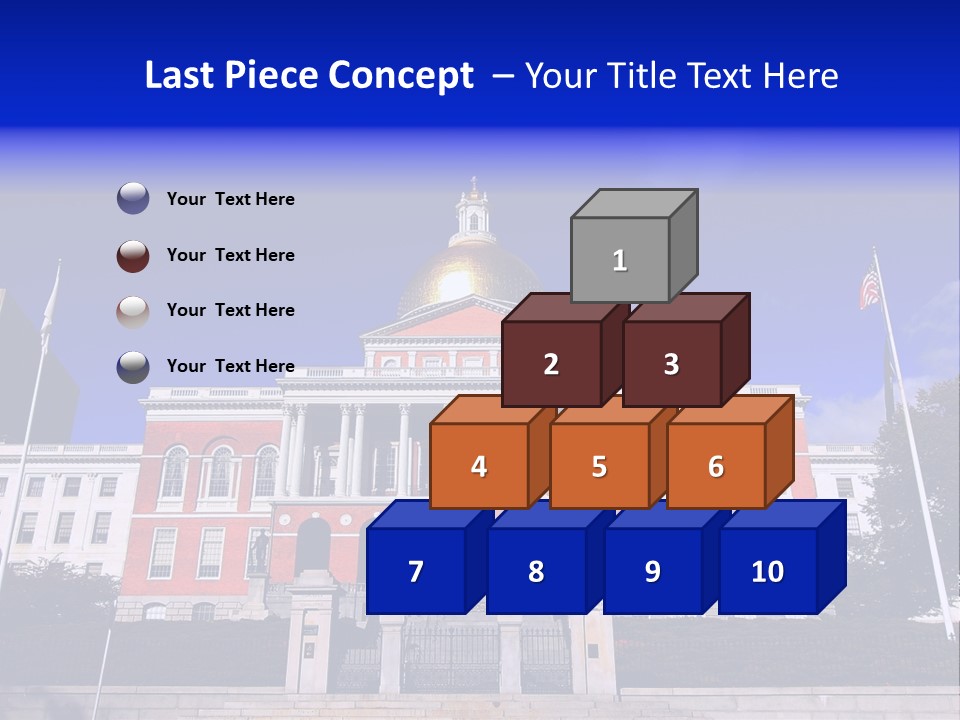 Line Cloud Brick PowerPoint Template