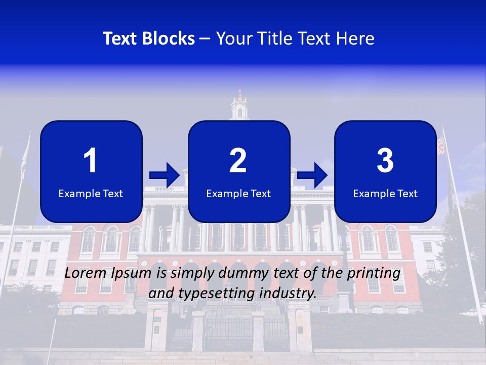 Line Cloud Brick PowerPoint Template