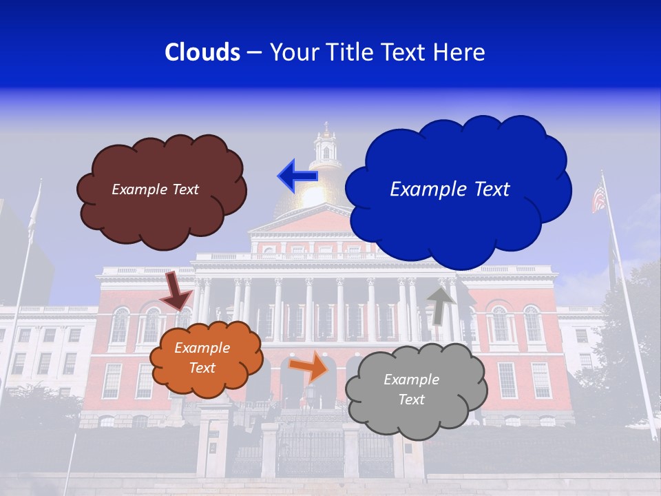 Line Cloud Brick PowerPoint Template