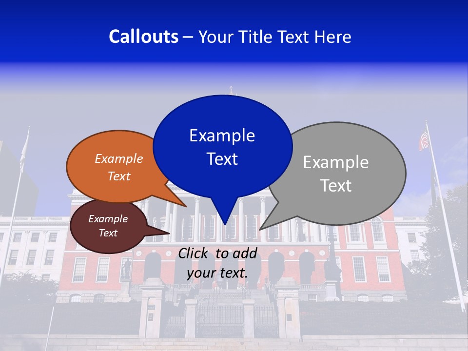 Line Cloud Brick PowerPoint Template