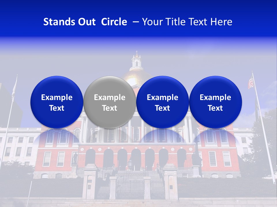 Line Cloud Brick PowerPoint Template