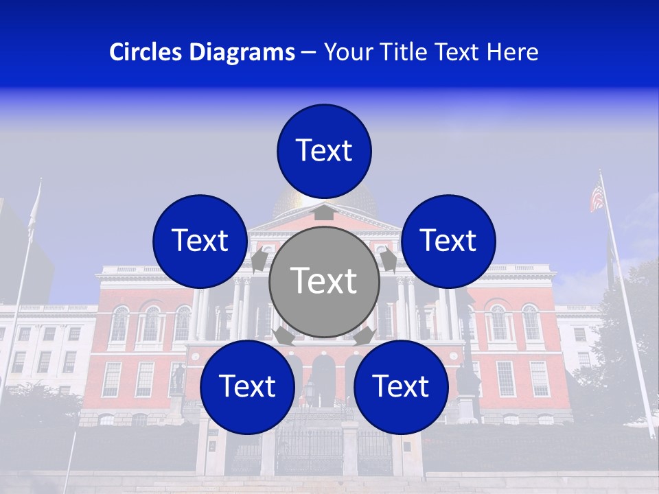 Line Cloud Brick PowerPoint Template