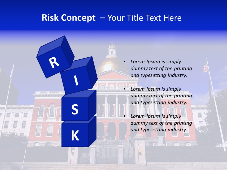 Line Cloud Brick PowerPoint Template