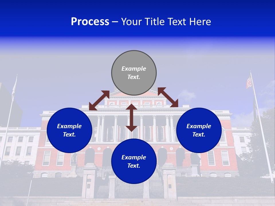 Line Cloud Brick PowerPoint Template
