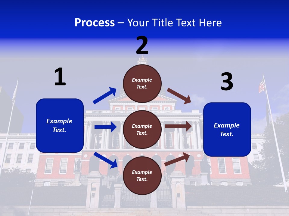 Line Cloud Brick PowerPoint Template