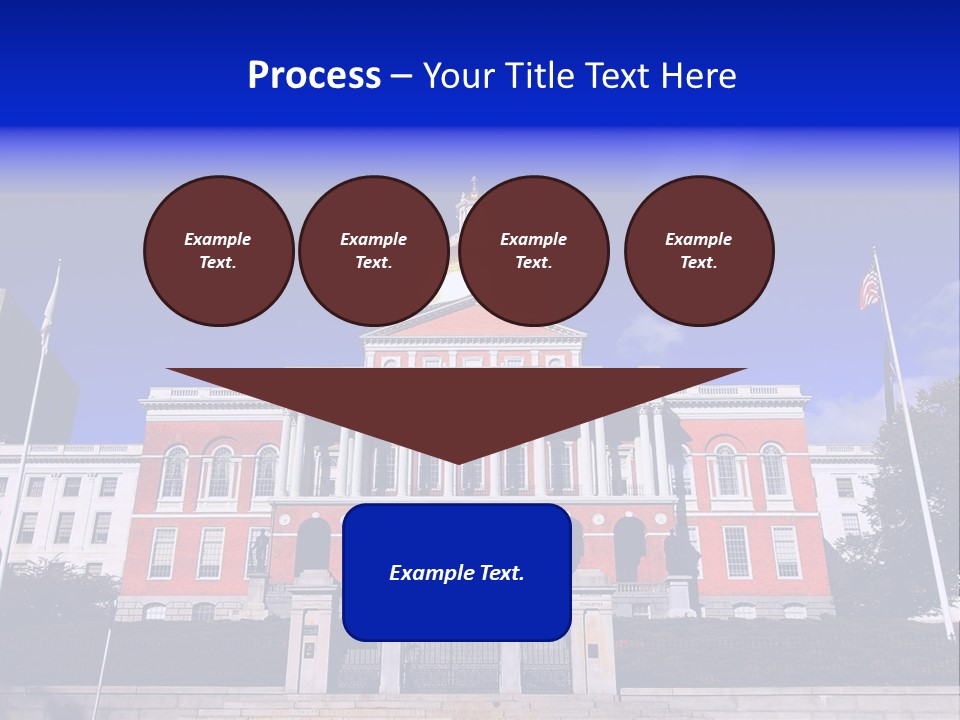 Line Cloud Brick PowerPoint Template