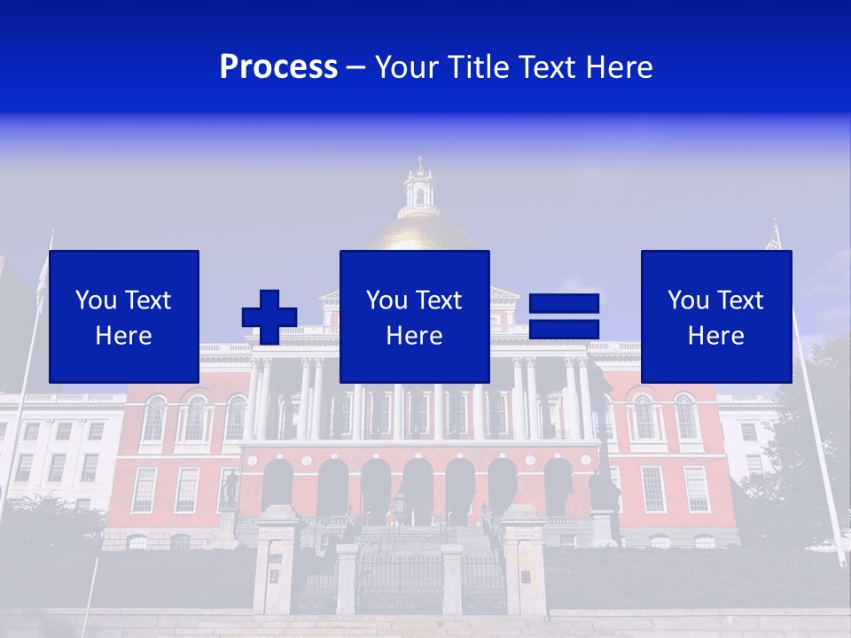 Line Cloud Brick PowerPoint Template