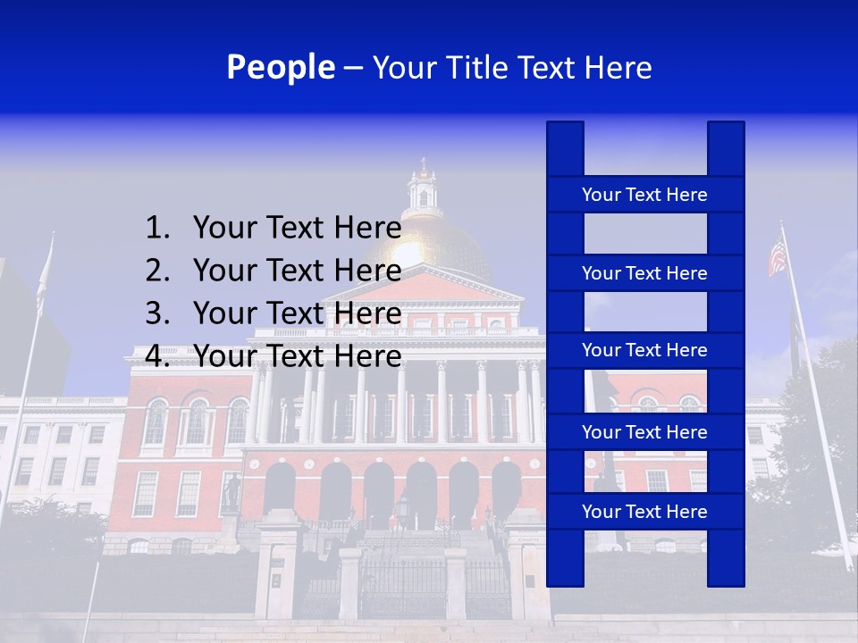 Line Cloud Brick PowerPoint Template