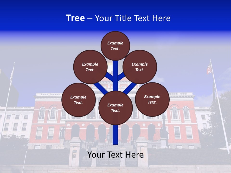 Line Cloud Brick PowerPoint Template